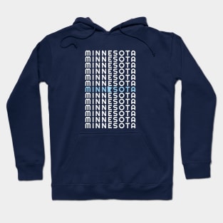 Minnesota Multiple Wordmark State Map Hoodie